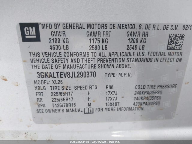 GMC Terrain Sle 2018 3GKALTEV8JL290370 Image 9