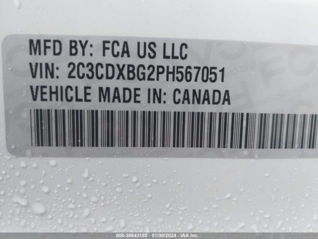 2C3CDXBG2PH567051 Dodge Charger Sxt