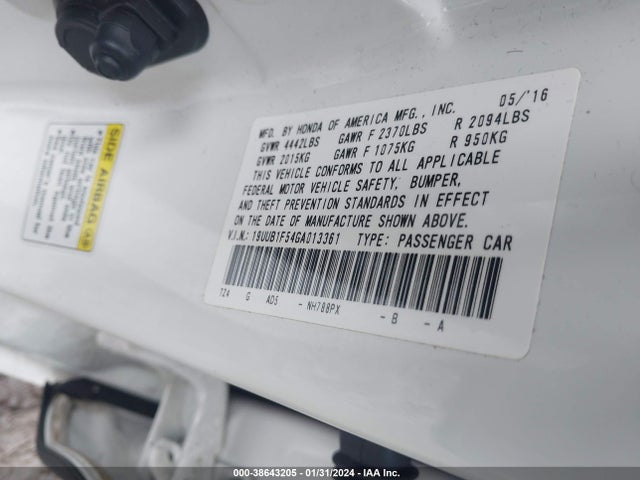 Acura TLX TECH 2016 19UUB1F54GA013361 Image 9