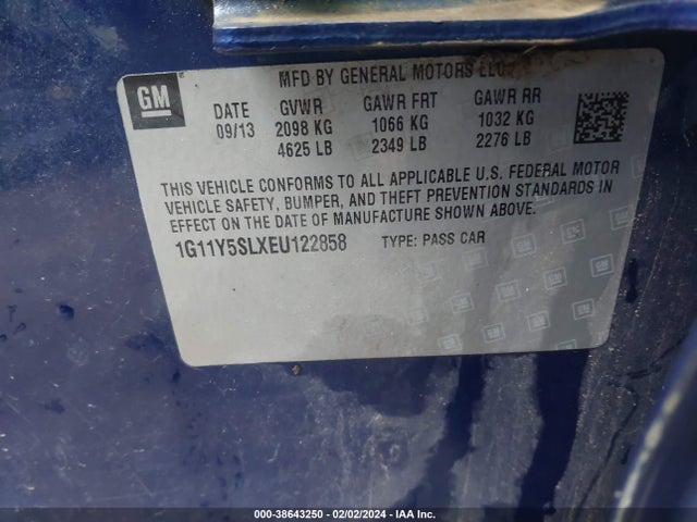 Chevrolet Impala 1ls 2014 1G11Y5SLXEU122858 Image 9