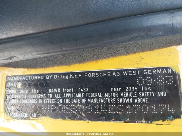 1984 PORSCHE 911 WP0EB0914ES170174 Photo 8