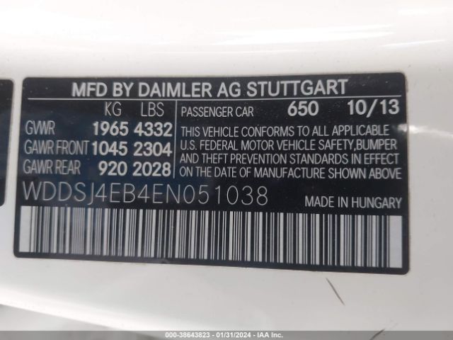 2014 MERCEDES-BENZ CLA WDDSJ4EB4EN051038 Photo 8