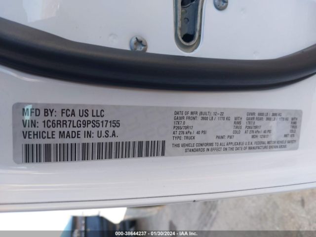 1C6RR7LG9PS517155 RAM 1500 Classic