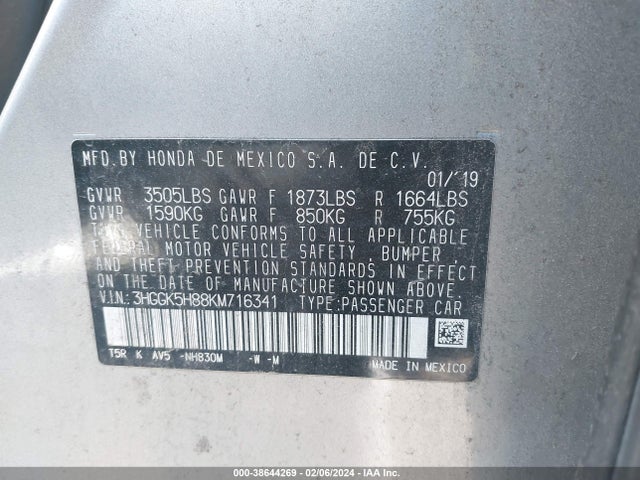 Honda FIT EX 2019 3HGGK5H88KM716341 Image 9