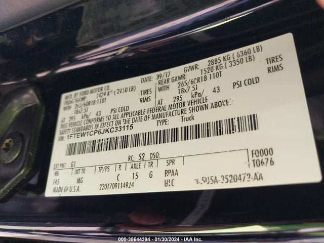 Ford F-150 Xlt 2018 1FTEW1CP6JKC33115 Image 9