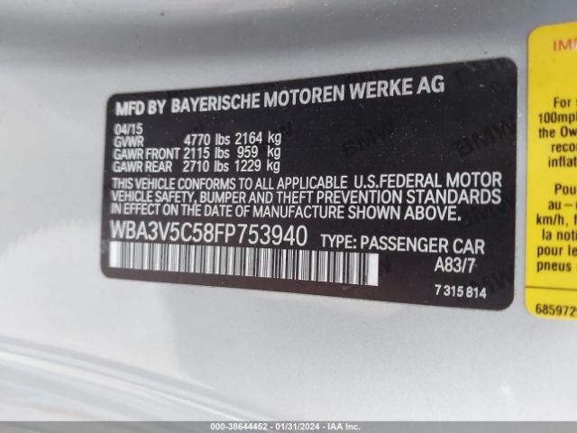 WBA3V5C58FP753940 BMW 428i