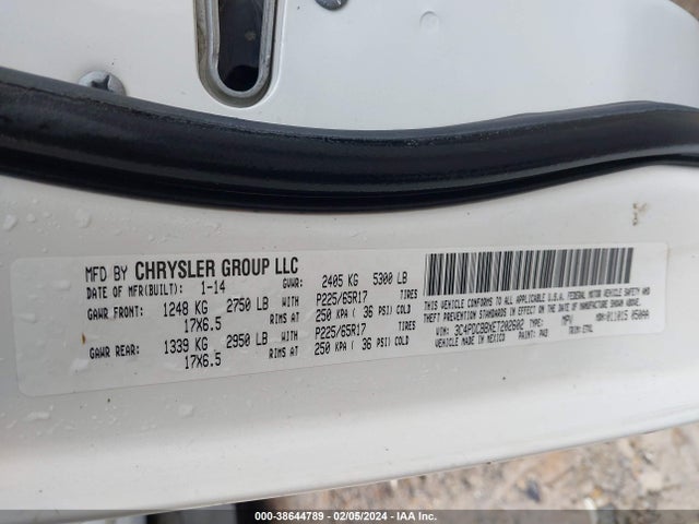 Dodge Journey Sxt 2014 3C4PDCBBXET202602 Image 9
