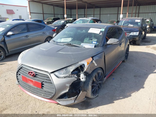 Hyundai Veloster Turbo W/black 2014 KMHTC6AEXEU201448 Image 2