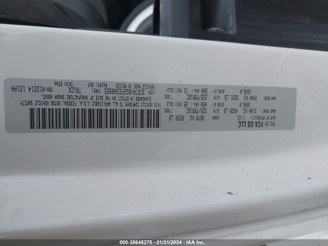 RAM Promaster 1500 2015 3C6TRVBG2FE508925 Image 9