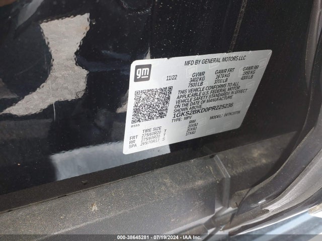 GMC Yukon 4wd Slt 2023 1GKS2BKD0PR225236 Image 9