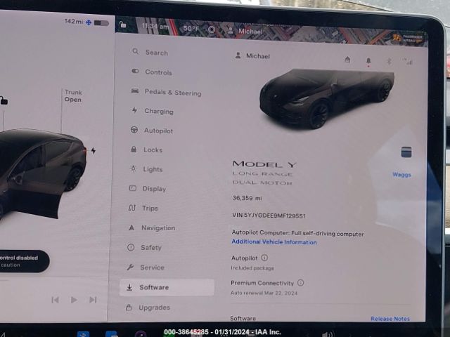 5YJYGDEE9MF129551 Tesla Model Y Long Range Dual Motor All-wheel Drive