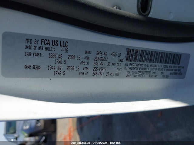 Jeep Compass High Altitude Edition 2016 1C4NJDEB2GD798752 Image 9