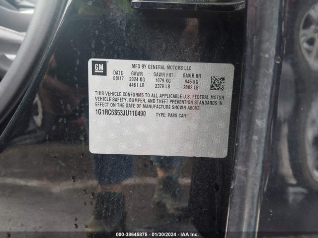 Chevrolet VOLT LT 2018 1G1RC6S53JU110490 Image 9
