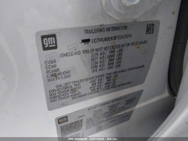 1GTRUBEK6PZ243674 GMC Sierra K1500 Sle