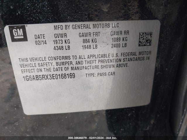 Cadillac ATS LUXURY 2014 1G6AB5RX3E0168169 Image 9