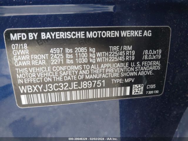 WBXYJ3C32JEJ89751 BMW X2 Sdrive28i