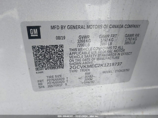 Chevrolet Silverado 1500 Ld Custom 2019 2GCVKMEC2K1219737 Image 9