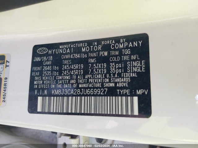 Hyundai Tucson Value 2018 KM8J3CA28JU669927 Image 9