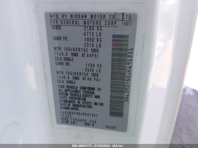 Chevrolet City Express 1ls 2018 3N63M0YN0JK691331 Image 9