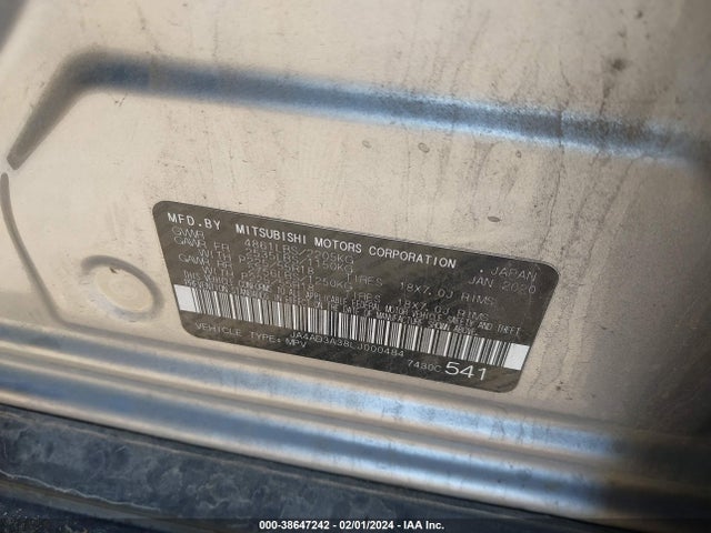 Mitsubishi Outlander Se 2.4 2020 JA4AD3A38LJ000484 Image 9