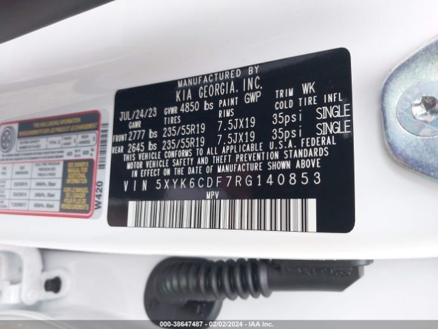 5XYK6CDF7RG140853 KIA Sportage X-line