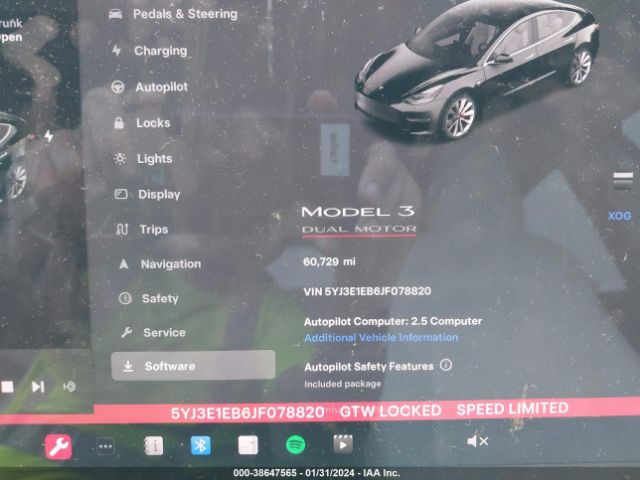 5YJ3E1EB6JF078820 Tesla Model 3 Long Range/performance