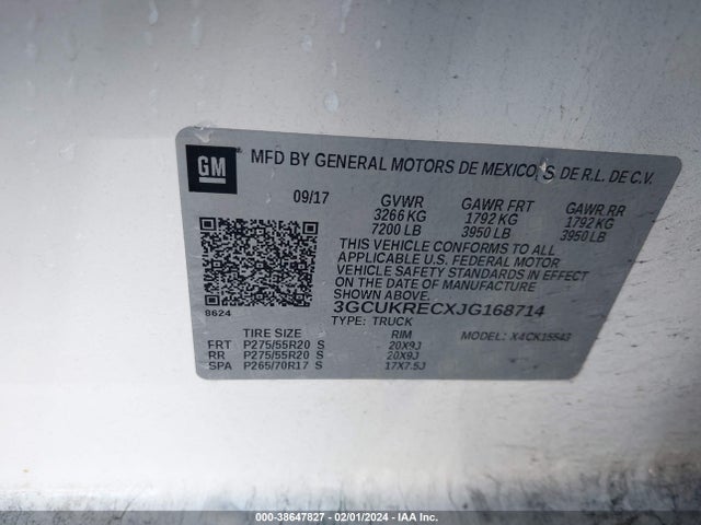 Chevrolet Silverado 1500 2lt 2018 3GCUKRECXJG168714 Image 9