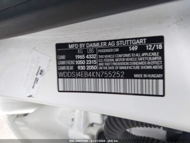 2019 MERCEDES-BENZ CLA 250 WDDSJ4EB4KN755252 Photo 8