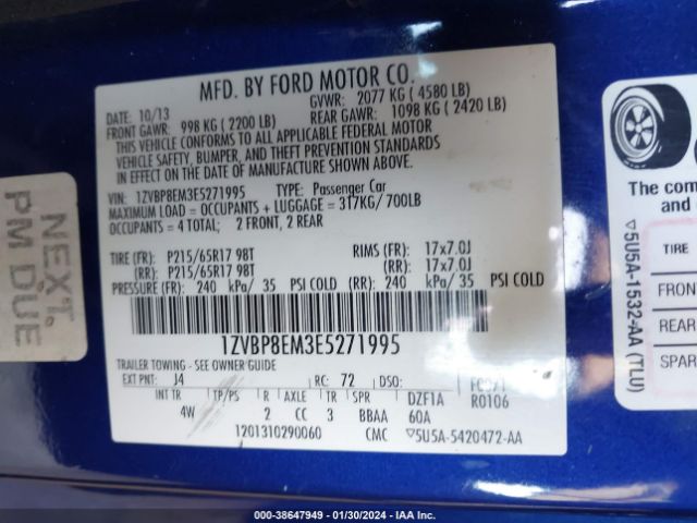 1ZVBP8EM3E5271995 Ford Mustang V6 Premium