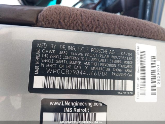 2004 PORSCHE BOXSTER WP0CB29844U661704 Photo 8