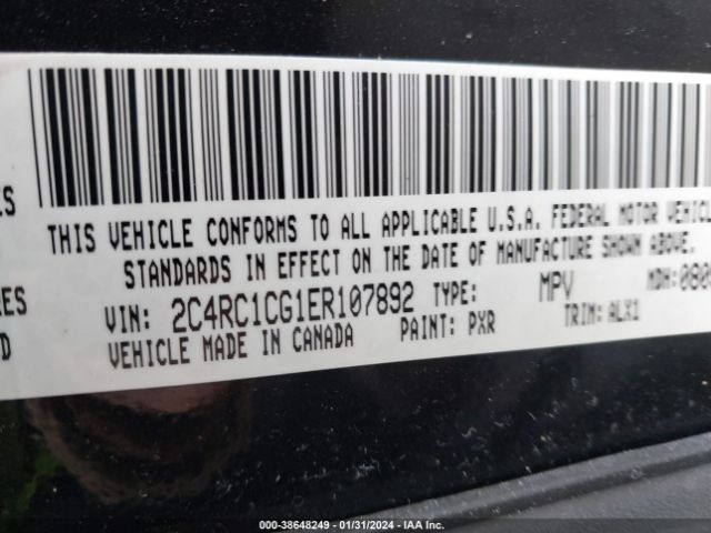 2C4RC1CG1ER107892 Chrysler Town & Country Touring-l