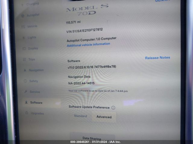 5YJSA1E21GF127812 Tesla Model S 60d/70d/75d/85d/90d