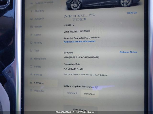 5YJSA1E21GF127812 Tesla Model S 60d/70d/75d/85d/90d
