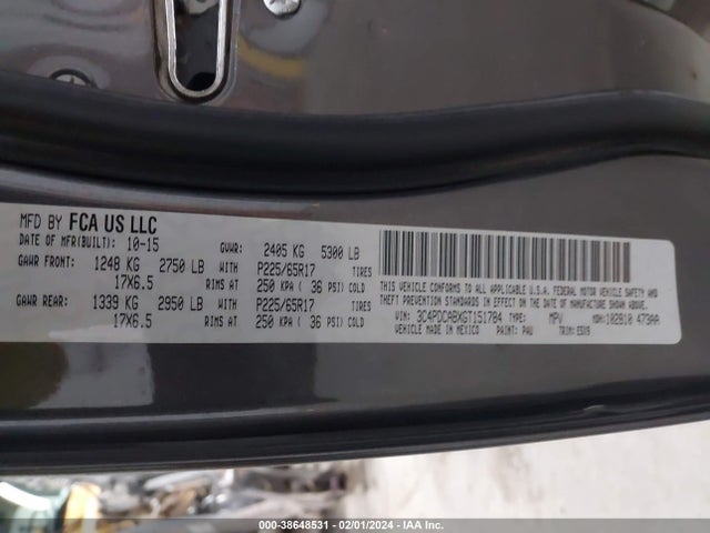 Dodge JOURNEY SE 2016 3C4PDCABXGT151784 Image 9