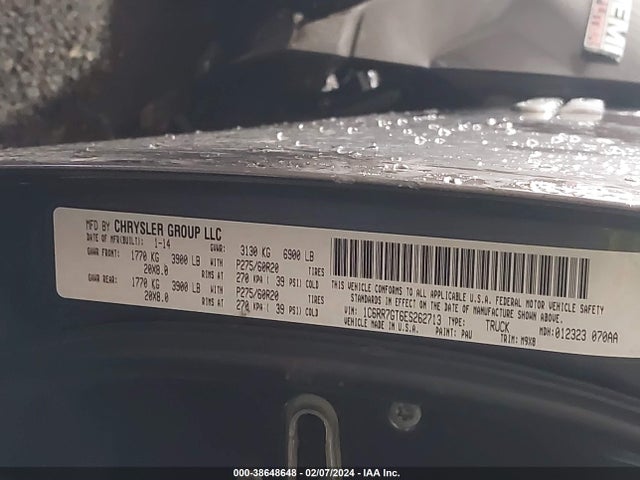 RAM 1500 Big Horn 2014 1C6RR7GT6ES262713 Image 9