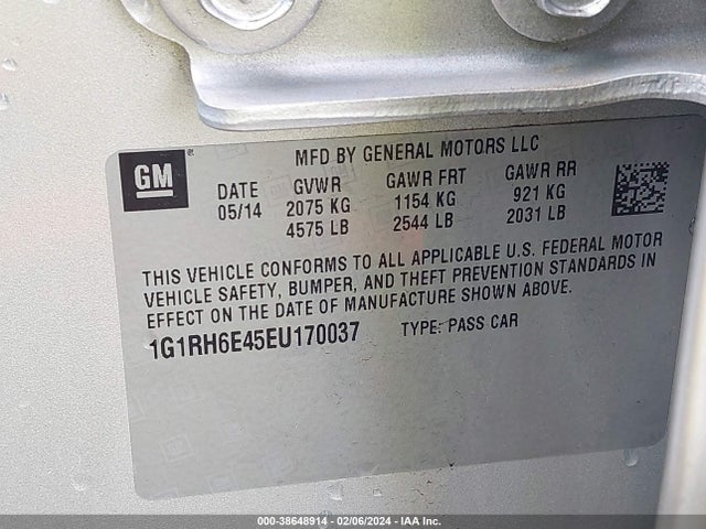 Chevrolet Volt 2014 1G1RH6E45EU170037 Image 9