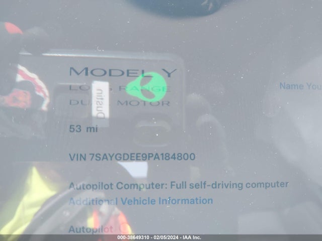 2023 TESLA MODEL Y 7SAYGDEE9PA184800 Photo 6
