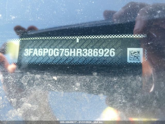 3FA6P0G75HR386926 Ford FUSION S