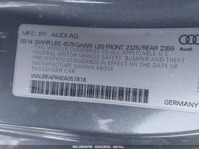 WAURFAFR4EA057818 Audi A5 2.0t Premium