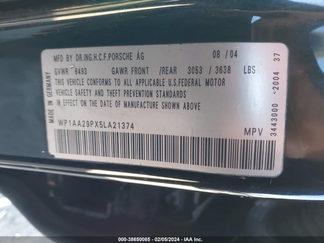 2005 PORSCHE CAYENNE WP1AA29PX5LA21374 Photo 8