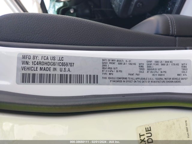 Dodge Durango Gt Plus Rwd 2021 1C4RDHDG6MC659707 Image 9