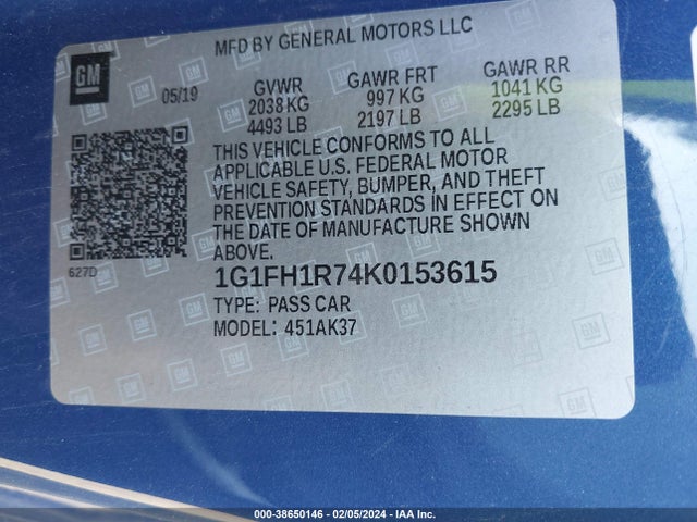 Chevrolet CAMARO 2SS 2019 1G1FH1R74K0153615 Image 9