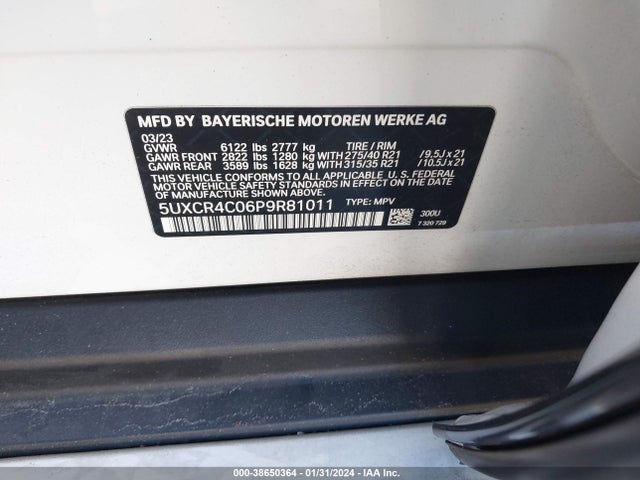 BMW X5 Sdrive40i 2023 5UXCR4C06P9R81011 Image 9