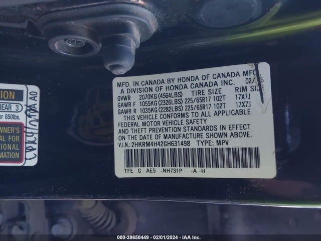 Honda CR-V SE 2016 2HKRM4H42GH631498 Image 9