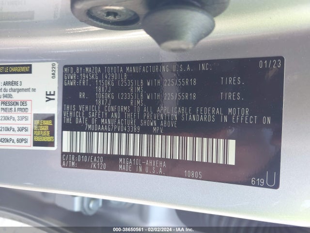 Toyota Corolla Cross Xle 2023 7MUDAAAG7PV043389 Image 9