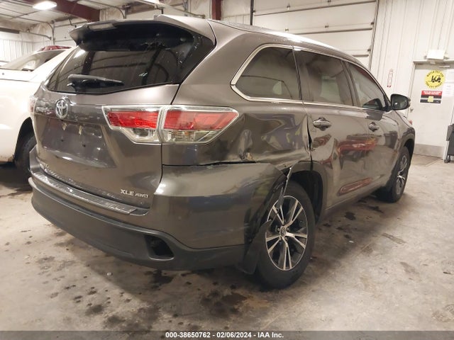 2016 TOYOTA HIGHLANDER XLE V6 VIN: 5TDJKRFH7GS325784