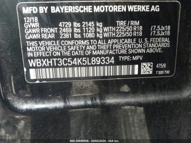 WBXHT3C54K5L89334 BMW X1 Xdrive28i