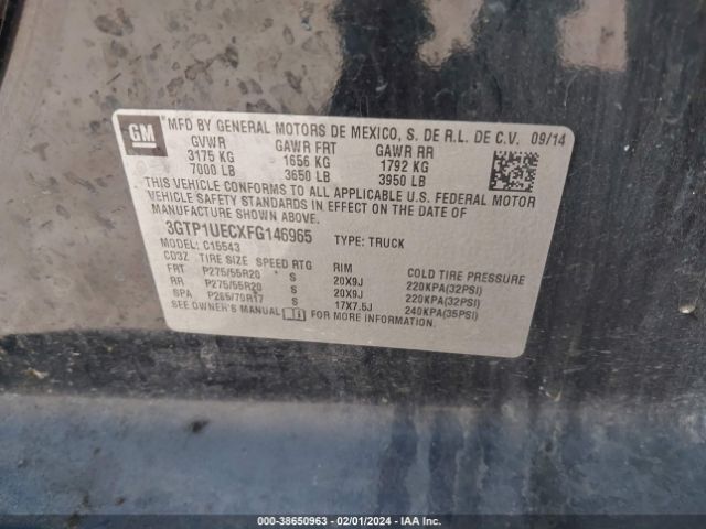 3GTP1UECXFG146965 GMC Sierra 1500 Sle