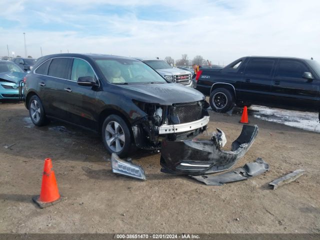 Auction sale of the 2016 Acura Mdx 3.5l (a9)/w/acurawatch Plus, vin: 5FRYD4H21GB044314, lot number: 38651470