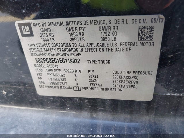 Chevrolet Silverado 1500 1lz 2014 3GCPCSEC1EG119022 Image 9